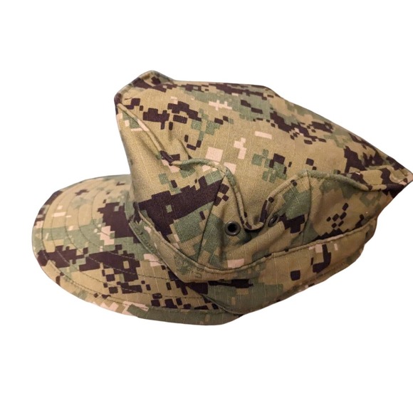 Military Navy Camo 8-point Discontinued Digital UCP Woodland Cap Size 6 3/4 - Picture 1 of 5